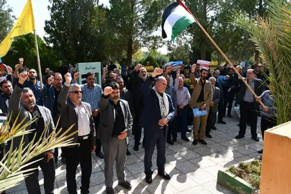 تجمع دانشگاهیان دانشگاه سمنان در حمایت از مردم مظلوم غزه + فیلم
