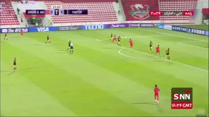 گل اول شباب الاهلی توسط سزار دردقیقه ۲۱ / شباب الاهلی 1 - 0 تراکتور