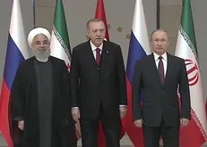 اجلاس سه جانبه سران کشورهای ایران، روسیه و ترکیه آغاز شد