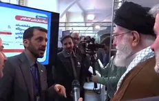 سوال رهبر انقلاب از یکی از تولیدکنندگان درمورد نتیجه وعده‌ای که سال گذشته به شهید رئیسی داده بود