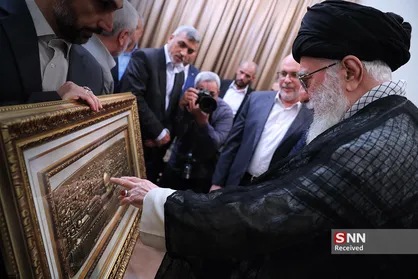 دیدار نایب رئیس دفتر سیاسی حماس و هیئت همراه با رهبر معظم انقلاب