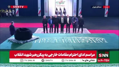 اعضای احزاب ملی سیاسی لبنان به پیکر مطهر رهبر شهید ادای احترام کردند
