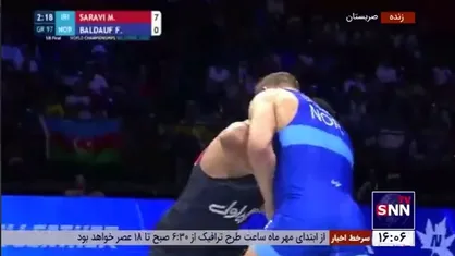 پیروزی بی چون و چرای ساروی مقابل کشتی گیر نروژی