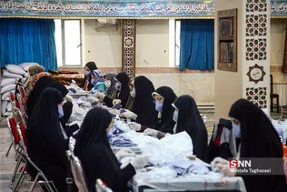 بازدید رئیس سازمان بسیج از کارگاه تولید ماسک و مواد ضدعفونی در لانه جاسوسی آمریکا