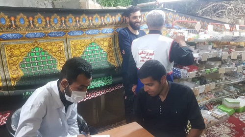 خدمت رسانی دانشجویان علوم پزشکی اهواز به زوار حسینی