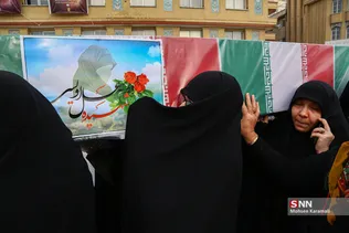مراسم تشییع  پیکر 6 نفر از شهدای سانحه هوایی