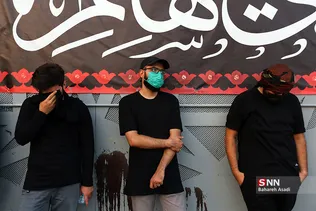خیمه سوزان عصر عاشورا در میدان امام حسین