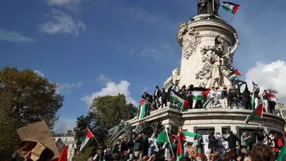 موج حمایت از فلسطین در اروپا در مراسم&zwnj;های سال نو میلادی
