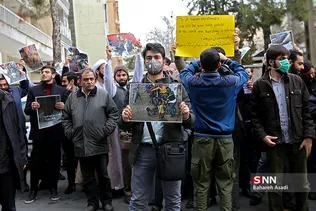 تجمع دانشجویان و طلاب در مقابل سفارت هندوستان