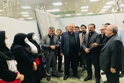 بررسی خدمت رسانی موکب درمانی غدیر در نجف اشرف توسط وزیر بهداشت