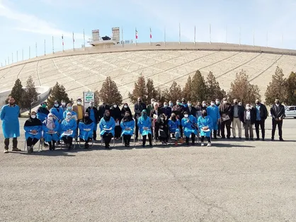 آیین تجلیل از کادر درمان مستقر در مجموعه ورزشی آزادی برگزار شد