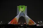 نور افشانی در شب سالگرد پیروزی انقلاب اسلامی