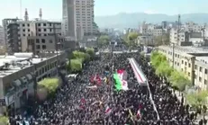 تصاویر هوایی از خروش مردم مشهد در راهپیمایی روز قدس