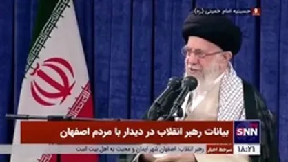 تعبیر جالب رهبر انقلاب از ترامپ و بایدن و خنده حضار