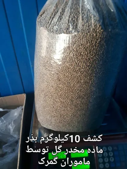 کشف ۱۰کیلو گرم بذر ماده مخدر گل از یک کامیون