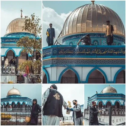 اقدام نمادین جوانان کابل در حمایت از مردم فلسطین