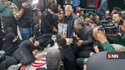 مراسم وداع با پیکر شهید علی حیدری در معراج شهدا برگزار شد