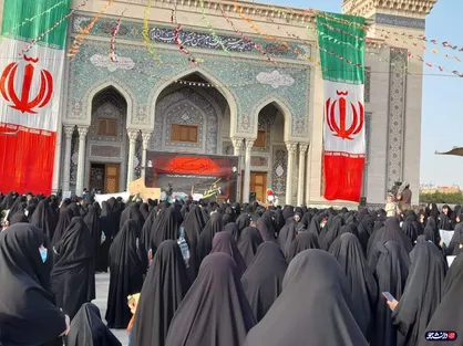 تجمع بزرگ خانوادگی &laquo;شکوه حیا&raquo; در قم + تصاویر