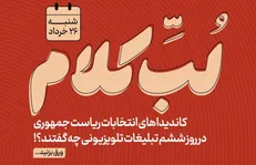 کاندیداهای انتخابات ریاست جمهوری در روز ششم تبلیغات تلویزیونی چه گفتند؟