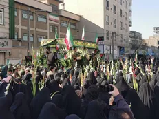 تشییع پیکر‌های مطهر ۲ شهید گمنام در منطقه ۱۱ تهران