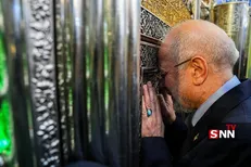 حضور قالیباف در حرم مطهر امیرالمومنین (ع) در شهر نجف اشرف + فیلم