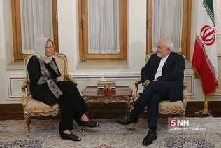 محمدجواد ظریف وزیر امور خارجه کشورمان و خانم پرنیل کاردل هماهنگ کننده ویژه سازمان ملل در امور لبنان