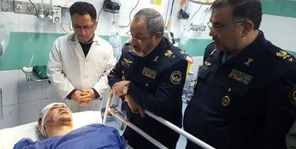 امیر نصیرزاده از تنها بازمانده حادثه بوئینگ ۷۰۷ عیادت کرد