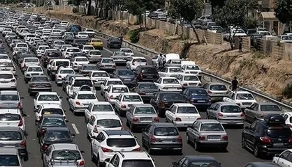ترافیک سنگین در آزادراه قزوین-کرج-تهران