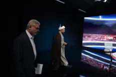 برشی از پشت صحنه حضور آقایان صمصامی و بنابی در مناظره SNNTV