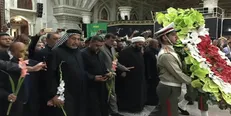 موکب‌داران عراقی به مقام شامخ امام راحل ادای احترام کردند