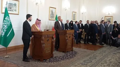 فیصل بن فرحان: خوشحالم در تهران حضور دارم+فیلم