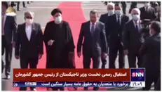 استقبال رسمی نخست‌وزیر تاجیکستان از رئیس‌جمهور کشورمان