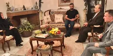 سلطانی‌فر و انصاری‌فرد در منزل مرحوم کاشانی