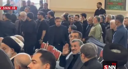 حضور محمود احمدی نژاد در مراسم گرامیداشت رهبر شهید انقلاب + فیلم