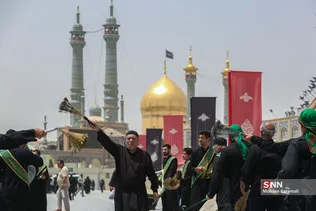 عزاداری و عرض تسلیت عاشقان امام باقر علیه السلام در حرم بانوی کرامت
