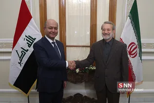 دیدار علی لاریجانی با رئیس جمهور عراق
