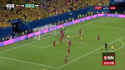 گل اول کلمبیا به پرتغال به دلیل آفساید رد شد / پرتغال 0 - 0 کلمبیا