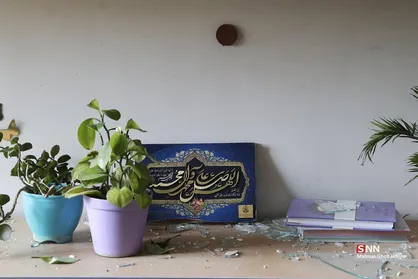 خسارات برجا مانده از جنگ رمضان در دانشگاه شهید بهشتی