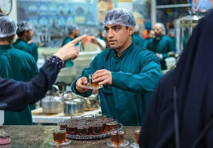 تصاویری از حضور تیم ملی کشتی در حرم رضوی