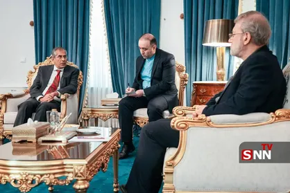 دیدار و گفتگوی علی لاریجانی با معاون مشاور امنیت ملی جمهوری هند + عکس