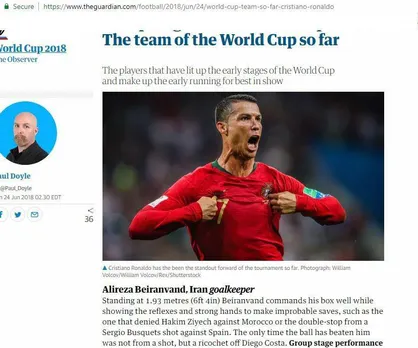 دروازه بان ایران در تیم منتخب جام جهانی ۲۰۱۸ روسیه/ بیرانوند و رونالدو هم تیمی شدند