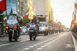 مراسم رژه موتور سواران به مناسبت 29 روز ارتش جمهوری اسلامی