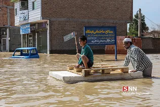 روستای آق قلا در چهارمین روز جاری شدن سیل