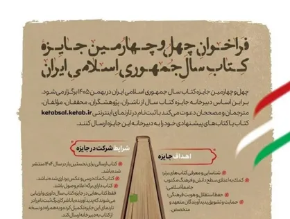 چهل و چهارمین جایزه کتاب سال جمهوری اسلامی ایران فراخوان داد