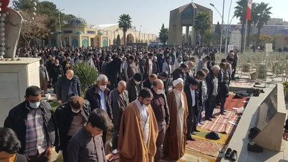 گلستان شهدای اصفهان میقات&zwnj;گاه استغاثه باران مردم + فیلم