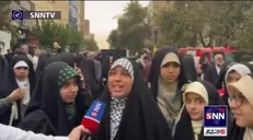 رجزخوانی دانش آموز دهه هشتادی برای آمریکا / پشت رهبرمان هستیم
