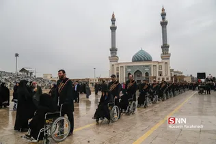 مراسم عزاداری خادمین حرم حضرت معصومه(س) در سالروز وفات آن حضرت