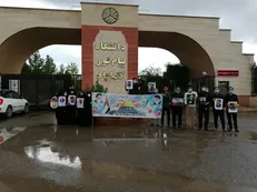 دانشجویان گنابادی مقابل دانشگاه های خود تجمع برگزار کردند