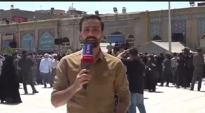 پیکر پاک شهید مدافع حرم سعید آبیار در حرم عبدالعظیم حسنی (ع) به خاک سپرده شد