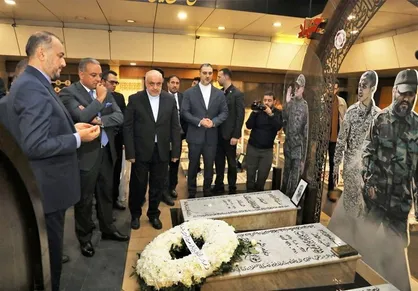 حضور امیرعبداللهیان در گلزار شهدای حزب&zwnj;الله لبنان